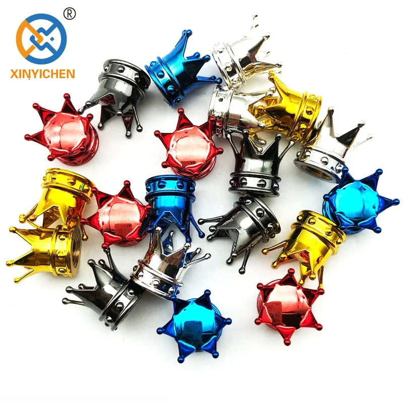 New royal Crown valve stem caps Universal tire valve wheel valve caps for car motorcycle Bike and Bicycle