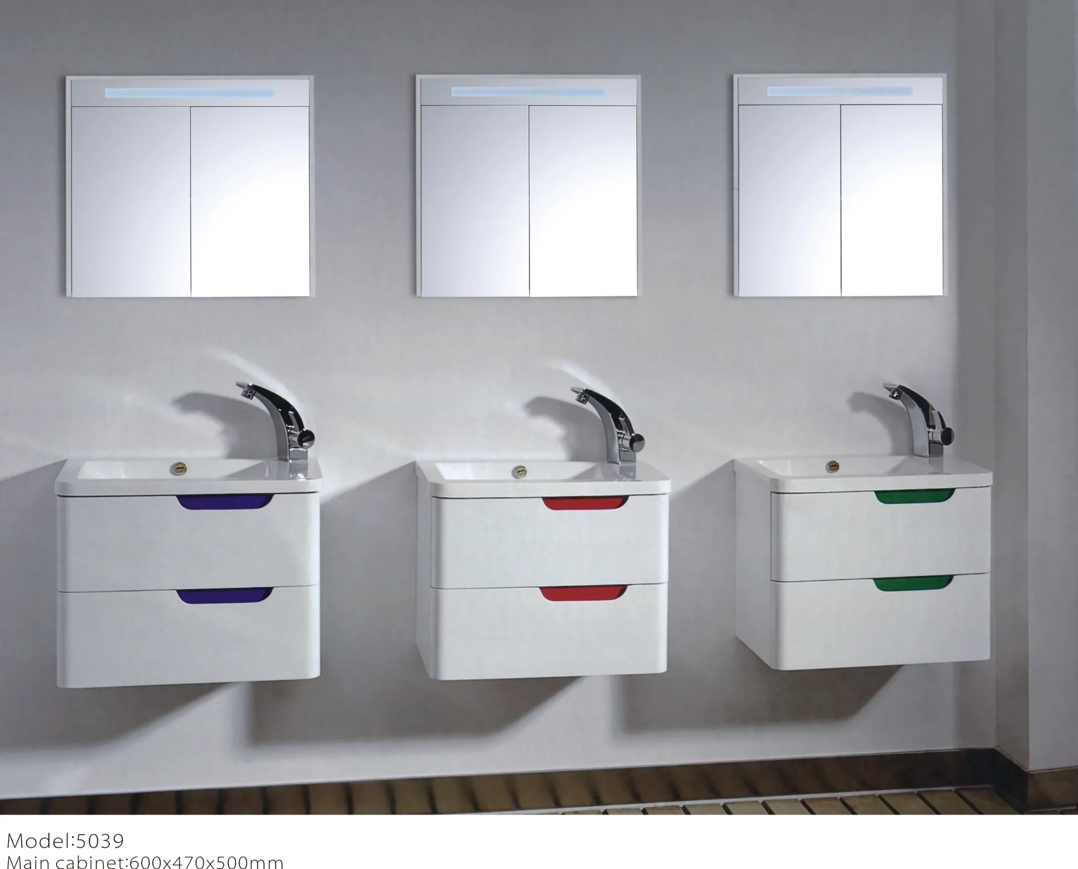 18mm Thailand Oak Wooden Customized New Arrival Modern Bathroom Cabinet