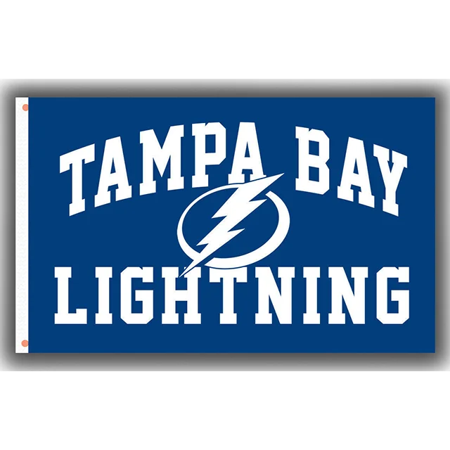 Быстрая доставка команда NHL индивидуальный дизайн печать флаг Тампа-Бей молния