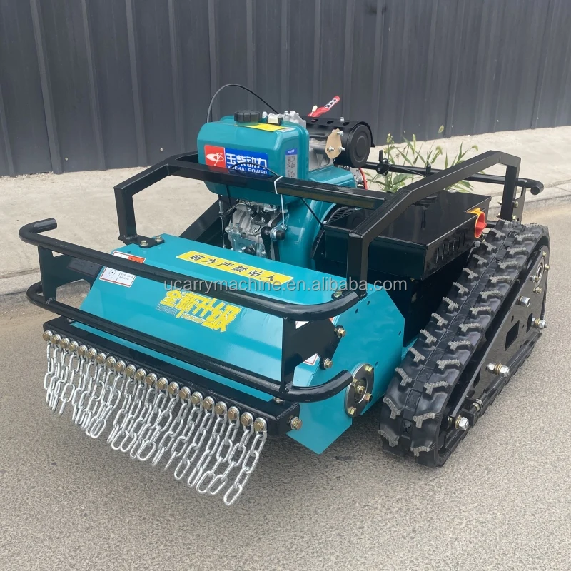 Free Shipping 4-Stroke 24V ATV Industrial Diesel Flail Mower 190cc Engine Cordless Remote Control Lawnmower Farm Use