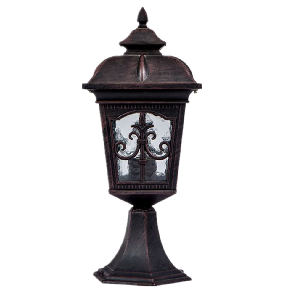 China factory Aluminum Waterproof Outdoor European classic Yard Fence lamp retro Led Post Cap Main Gate garden Pillar Light