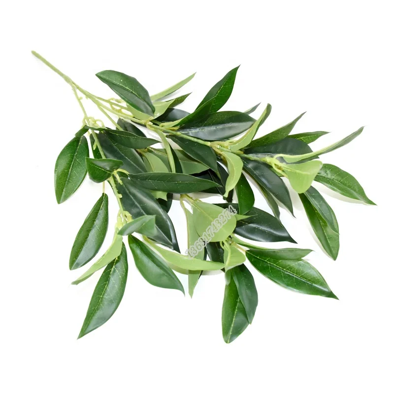 High quality 4 head decoration flower fake plant leaf artificial foliage for indoor decoration