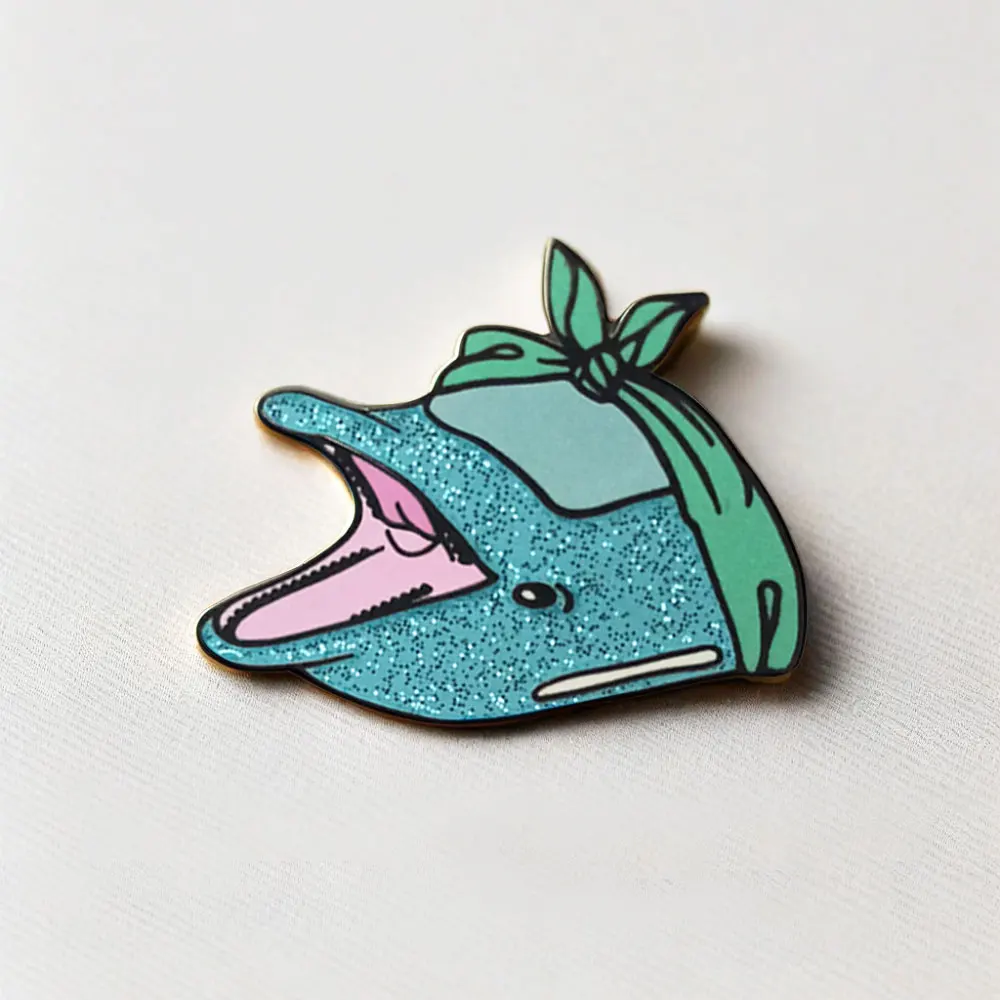 Manufacturer Custom Design Gold Silver Zinc Alloy Lapel Pin Cute Soft Enamel Metal Souvenir Glitter Enamel Pin