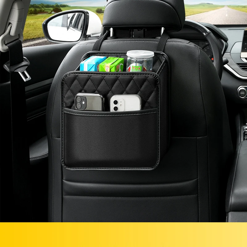 PU Premium Car SeatBack Organizer Travel Accessories Car Seat Back Organizer Seat Protector Kick mats Back seat Protector