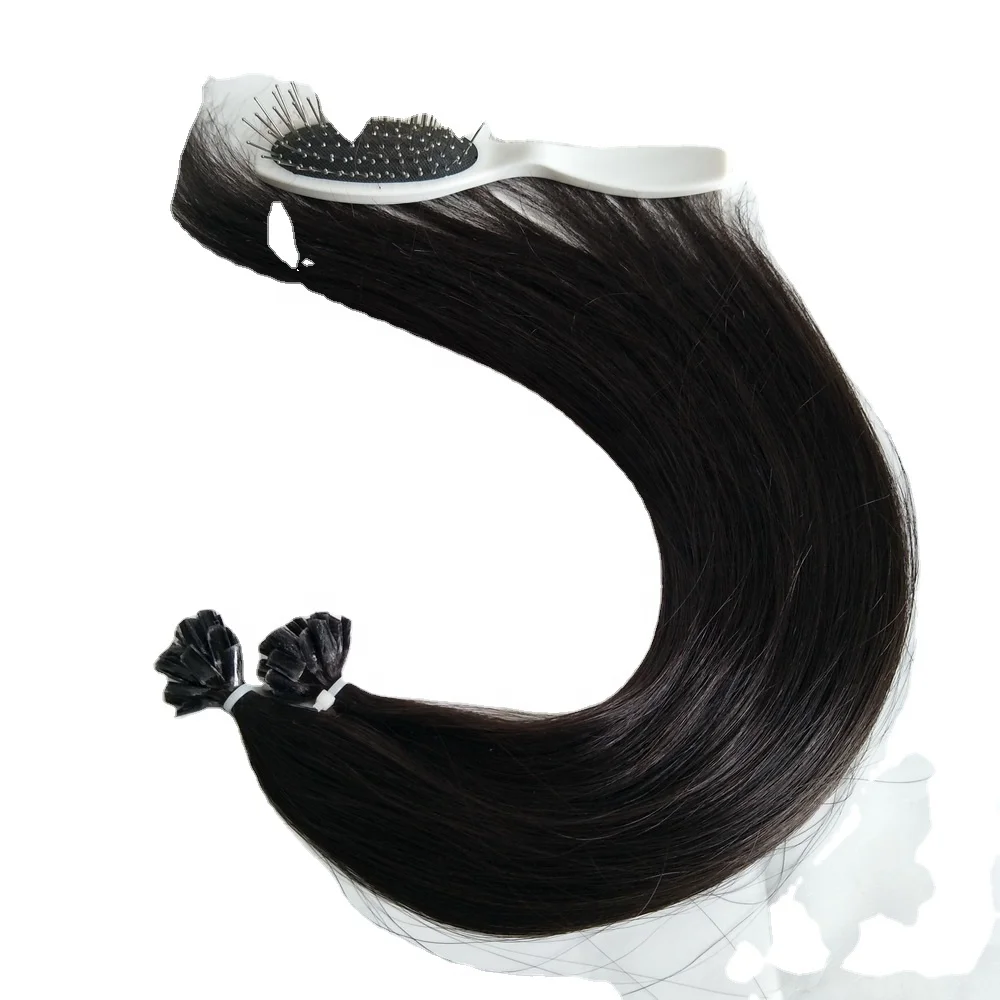 Оптовая продажа, русские супер двойные натянутые натуральные неповрежденные предварительно скрепленные U-образные человеческие волосы для наращивания