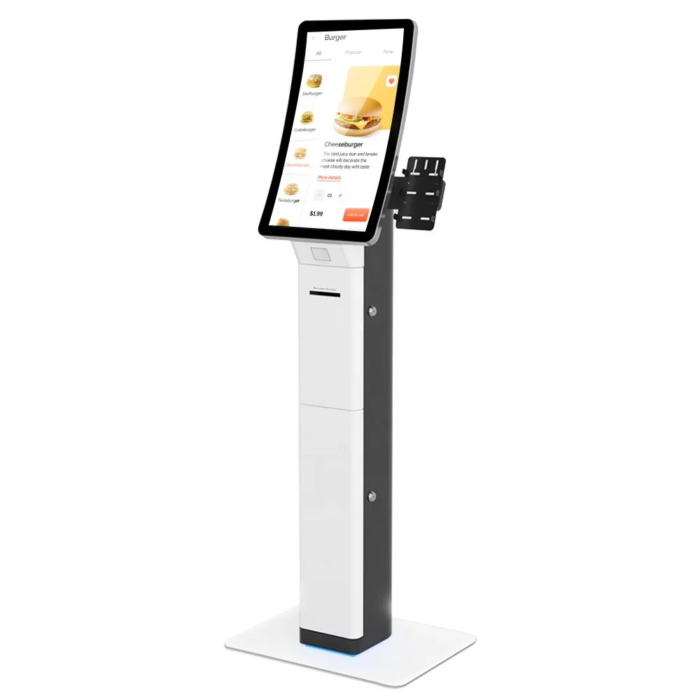 High Quality 23.6 inch Self-order Kiosk All In One Touch Android Pos Payment System desktop payment machine for fastfood