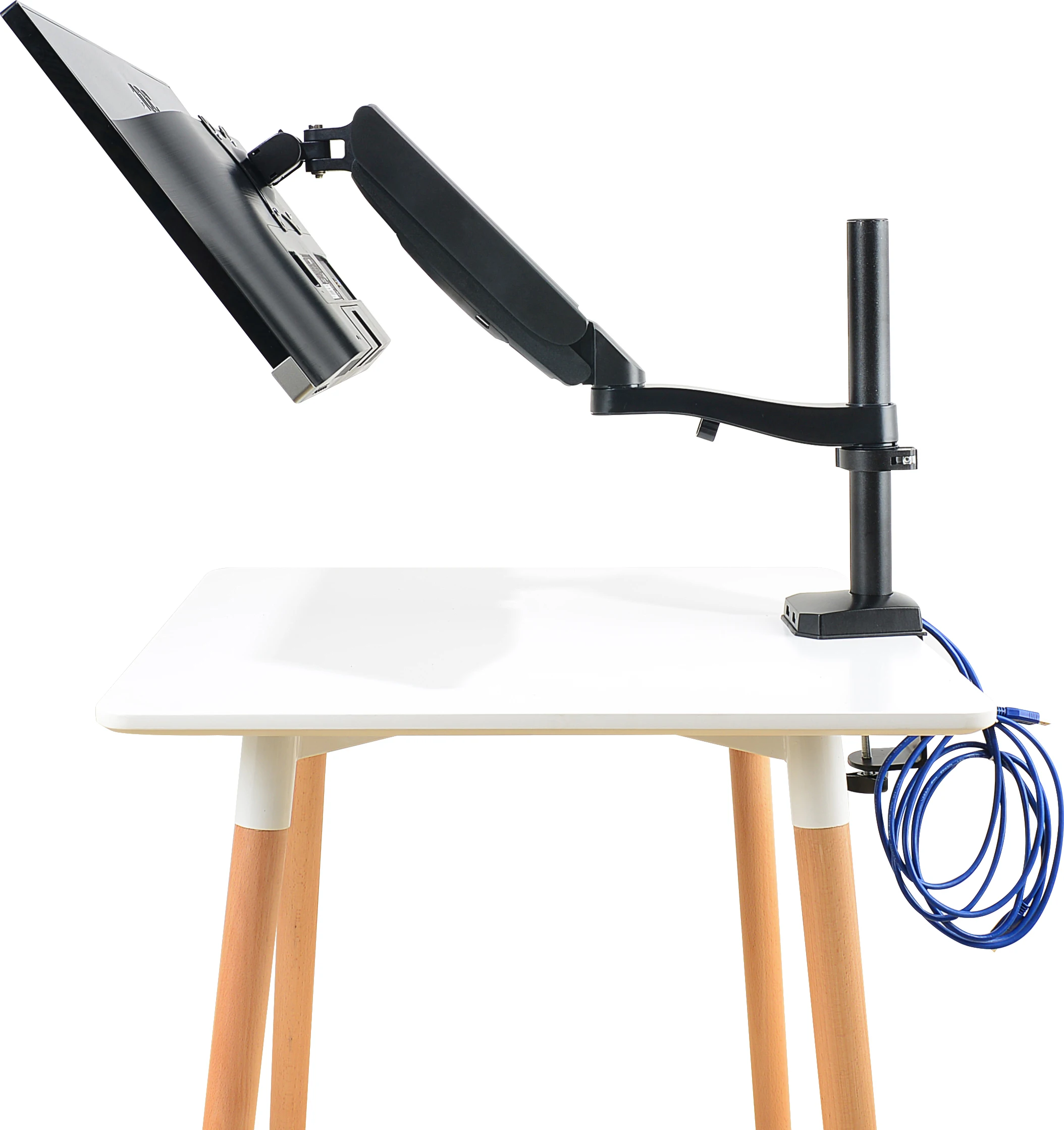 Gas Spring Desktop Holder Dual Monitor Holder Lift  Arm Bracket Load