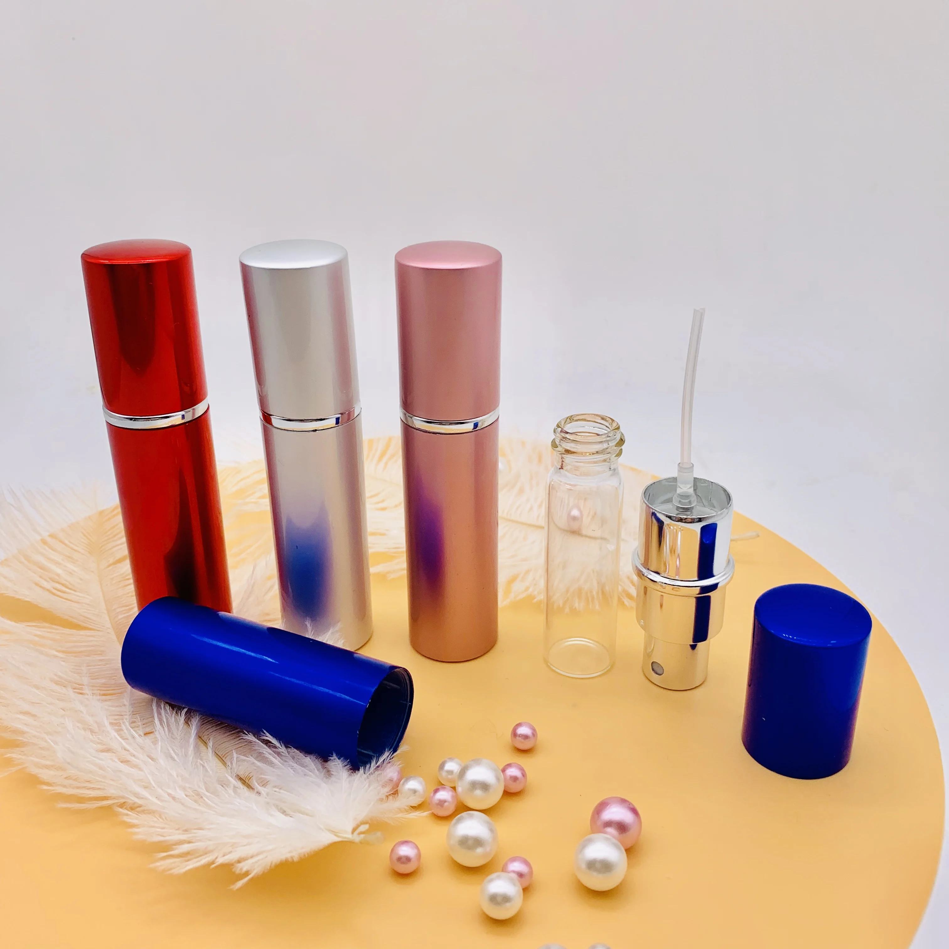 Aluminium Perfume Atomizer 10ml Fine Mist Spray Bottle Colored Perfume Atomizer