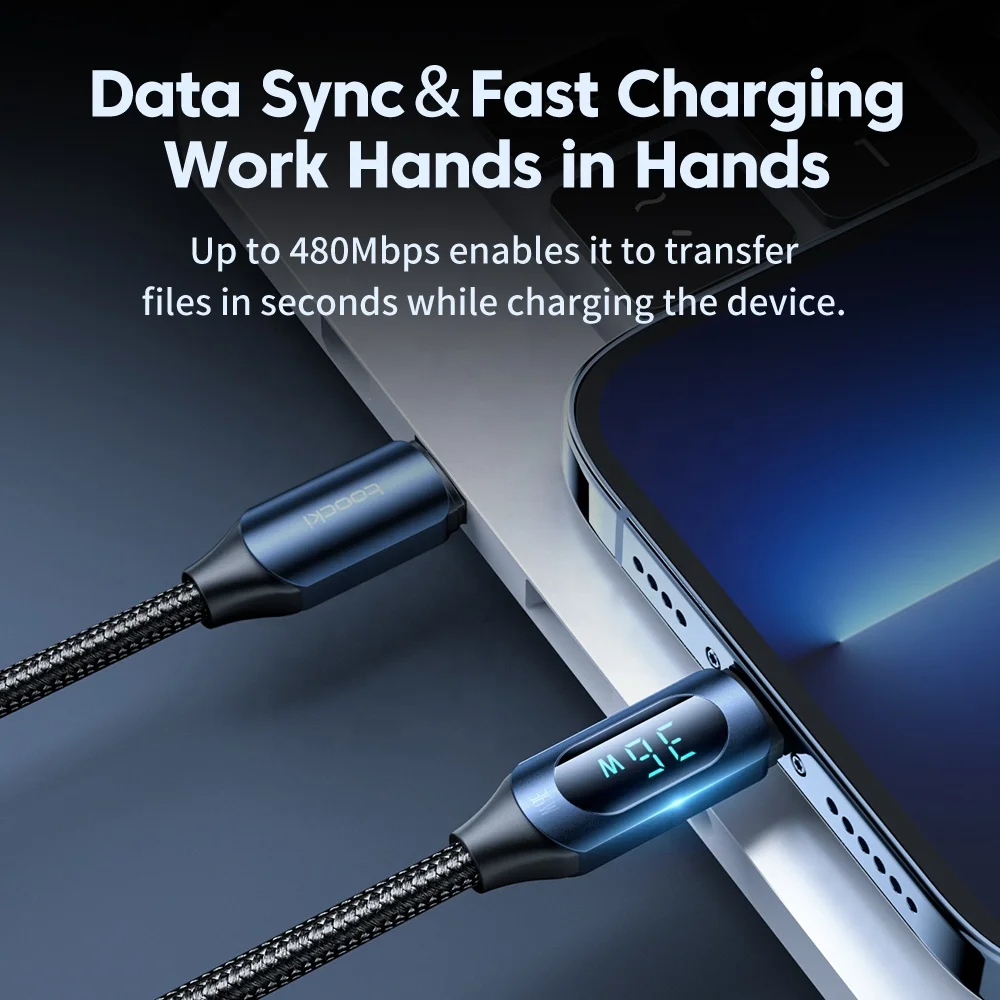 Toocki hot 36w selling products 2023 iphone charger cable lightning cable for iphone 11 12 13 ipad