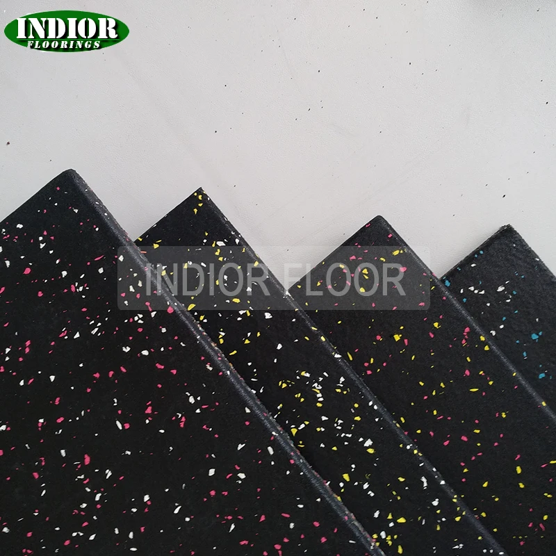 Indonesia Non Toxic Gym 1m*1m*15mm Rubber Flooring Mat / Rubber Floor Tiles