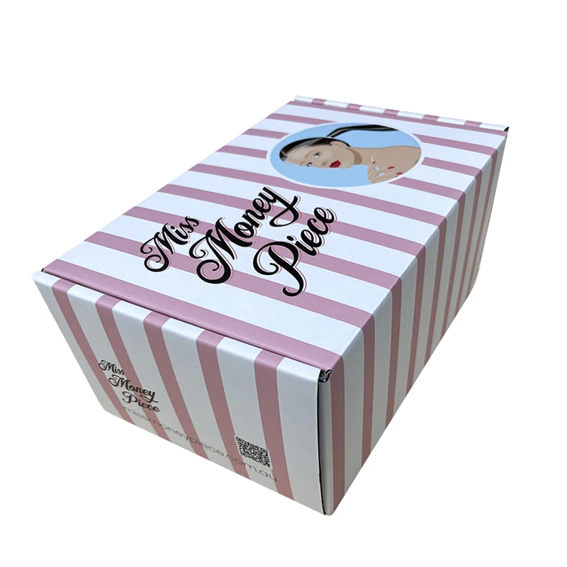 Custom Mailer Box With Paper Card, Tissue Paper and Sticker, Cosmetic Shipping Boxes Packaging Paper Logo Small Mailing Box