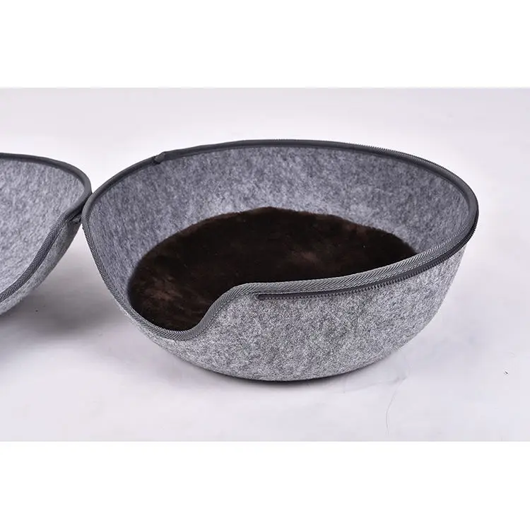 Felt Cat Cave Wholesale Custom Pet Play Tunnel Cat Tunnel Bed Soft Plush Nest Felt Cat Cave Pet Nest