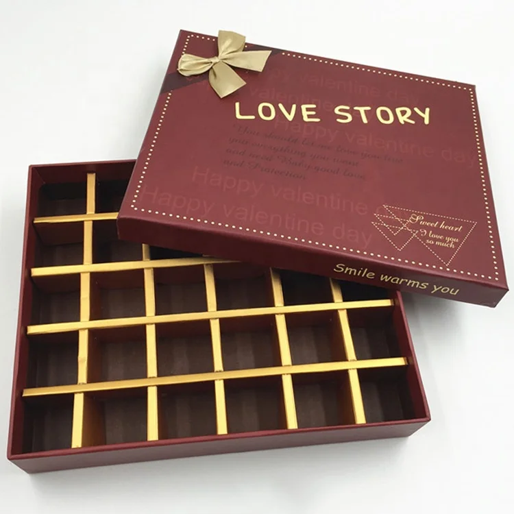 Luxury food packaging empty honey sweet chocolates box