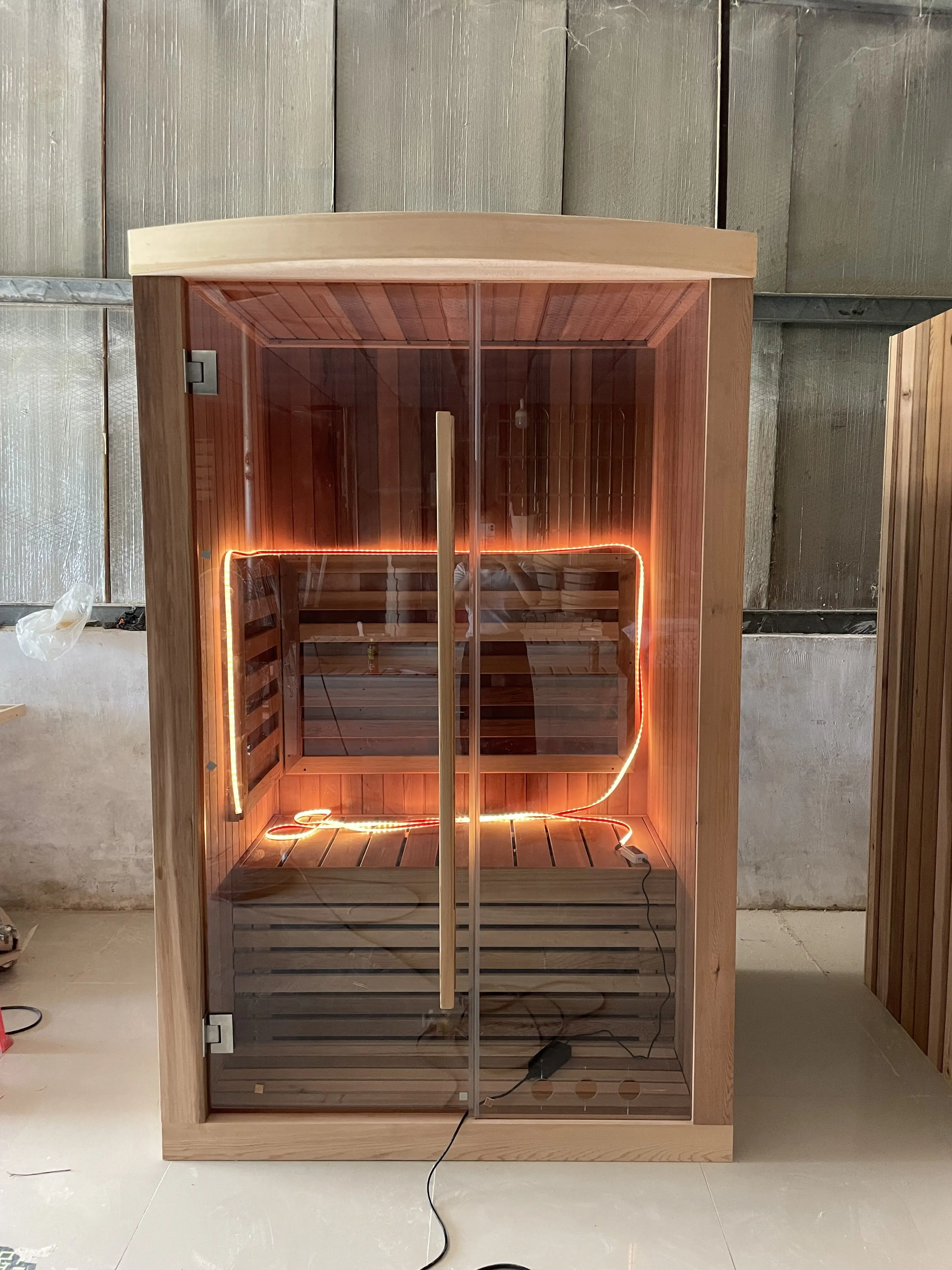 Factory Outlet Traditional 5-6 person Himalayan salt dry steam sauna
