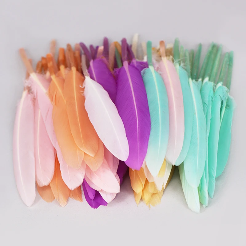 4-6 Inch(10-15 Cm) 100PCS Wholesale DIY Natural Goose Feathers White for Hat Gifts Package
