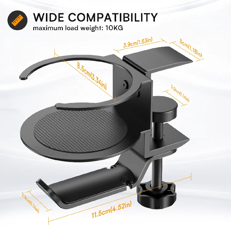 
New Design Headset Stand Black With Cup Holder For Paper Cup Coffee Cup 