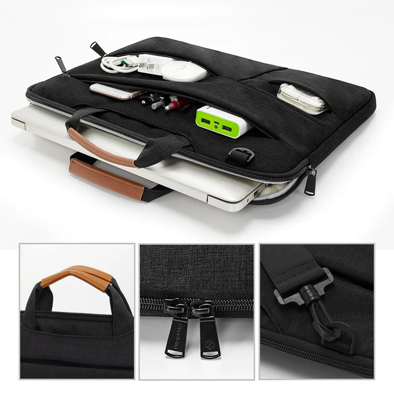 Custom Logo 13 14 15 16 Inch Notebook Computer Pocket Tablet Brie Laptop Sleeve Bag Compatible