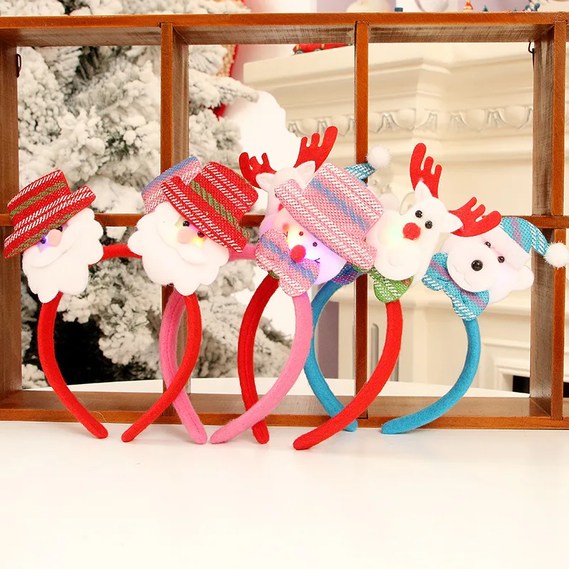 Christmas Headbands for Children Santa Elk Antlers Baby Headband Kids Diadem Elf Ears Horns 2023 Hair Accessories