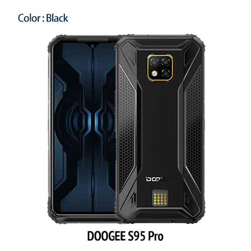 
IP68/IP69K DOOGEE S95 Modular Rugged Mobile Phone 6.3inch Display 5150mAh Helio P90 Octa Core 6GB 128GB 48MP Cam Android 9 