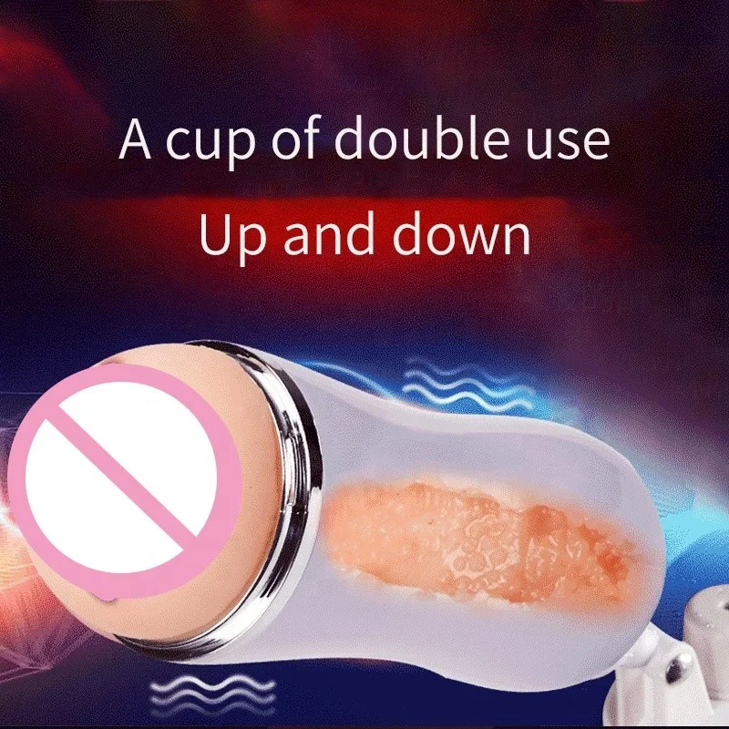 Realistic Textured Pocket Vagina Pussy Masturbation Cup Machine for Man Penis with 150 Degree Rotation