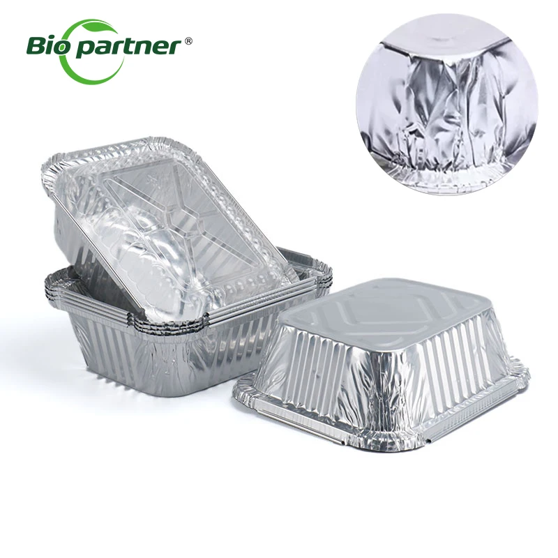 Takeaway Disposable Metal Tin Containers Foil Tray Aluminum Food Container Box Large Steam Table Foil Pan Trays With Lids
