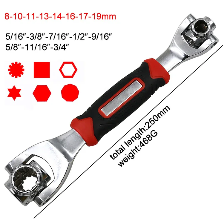 Tools Socket Works Universal Ratchet Spline Bolts Sleeve Rotation Hand Tools 360 Degree Multipurpose Tiger Wrench