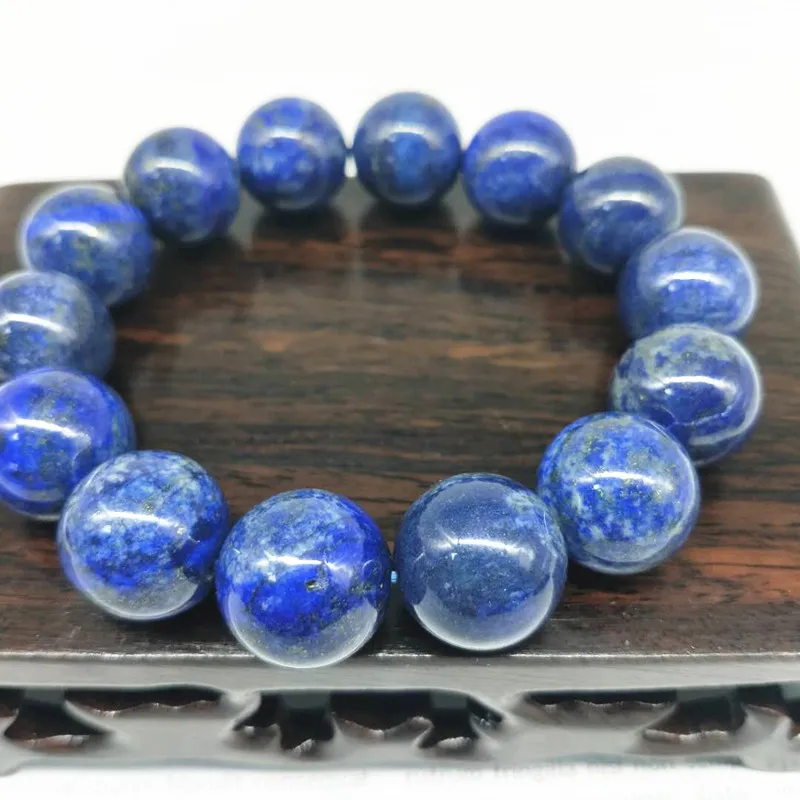 Оптовая продажа, браслет из натурального кристалла, лазурит, рейки, лечебный браслет из бисера с кристаллами для мужчин, украшение фэн-шуй