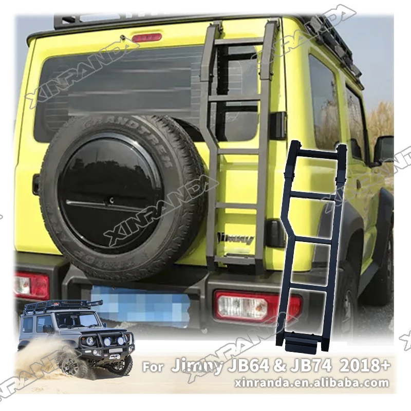 Задняя лестница Jimny JB74 в сборе требуемая стальная черная Хвостовая для Suzuki JB64 JB74W 2024 2023 2022 2021 2020