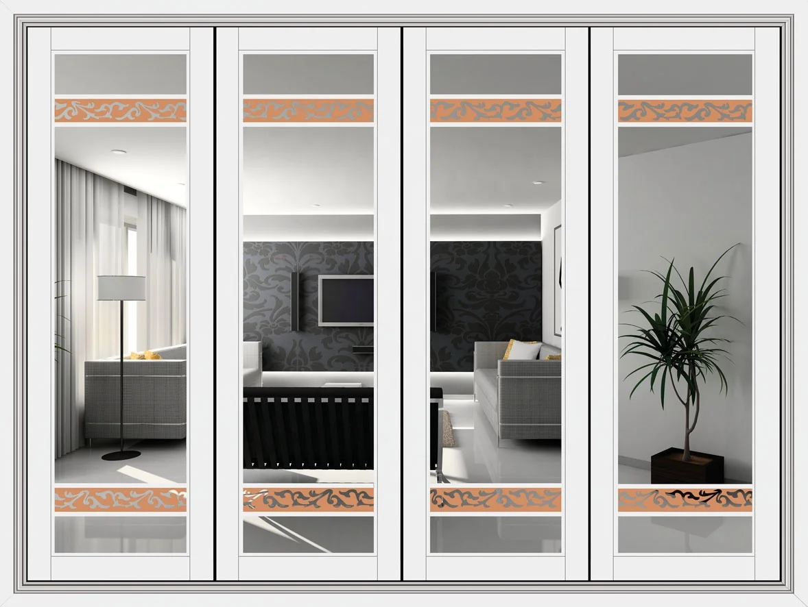 
multi exterior used tempered glass aluminum accordion folding door for commercial 