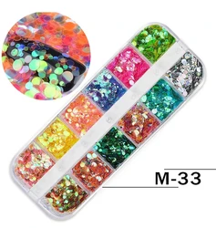 Mixed Shiny Blasting Nail Acrylic Powder Nail Glitter Stickers
