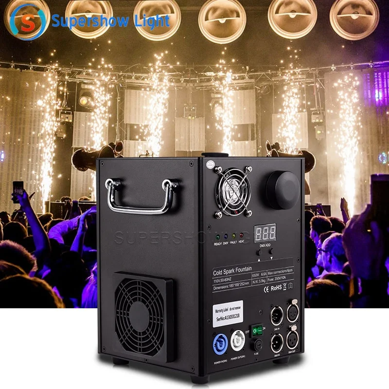 Factory Price Cold Sparkler Machine Wireless DJ DMX512 Remote Control Mini Wedding Party Cold Spark Machine