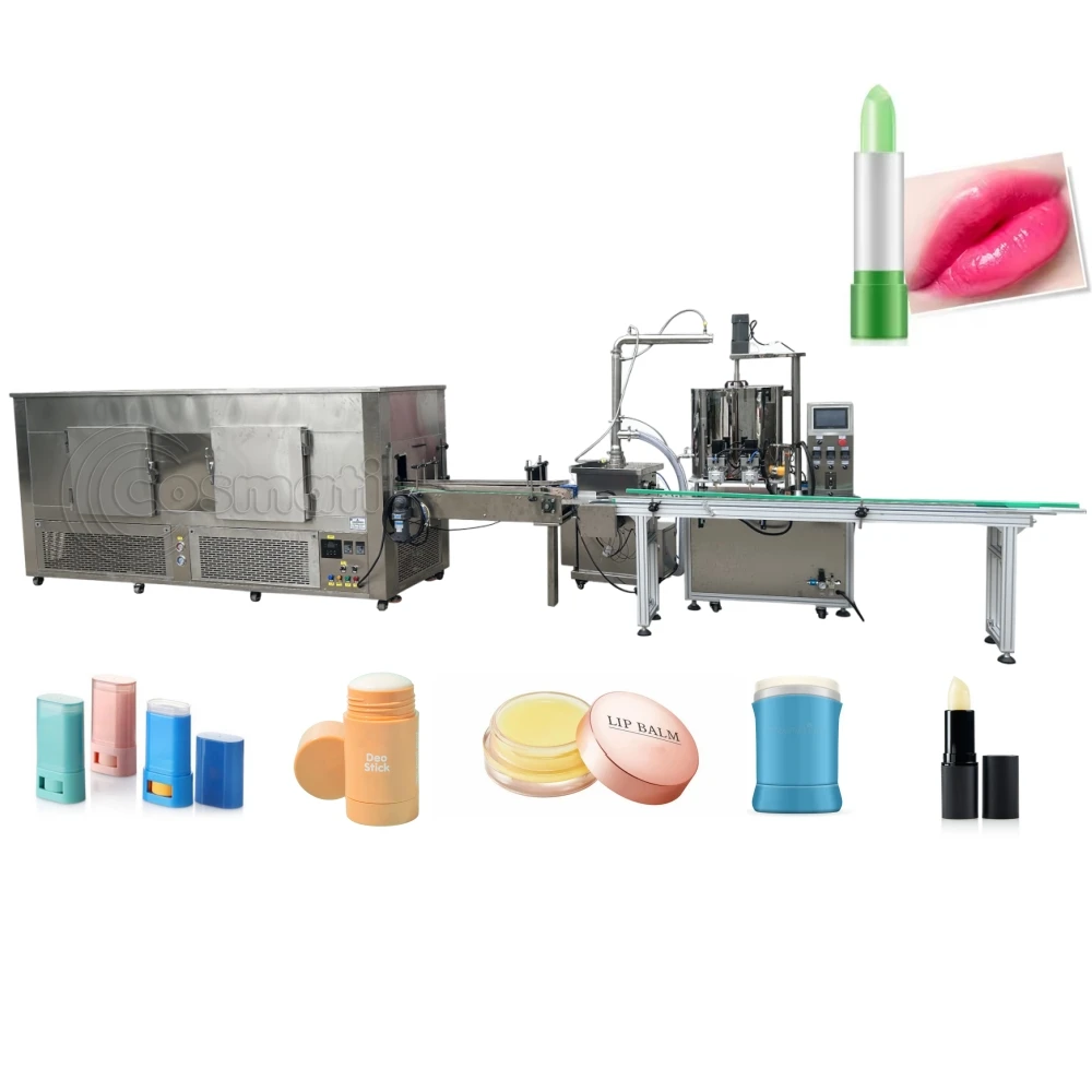 Single Head Gear Pump Heated Filling Machine Hair Wax Candle Lipstick Deodorant Stick Filler With PLC Touch Screen