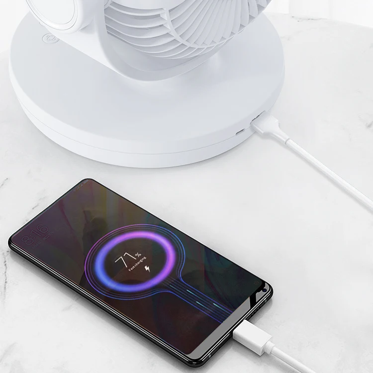 12 V DC Desktop fan 360 shake head plug-in style can be timed remote control air circulation fan