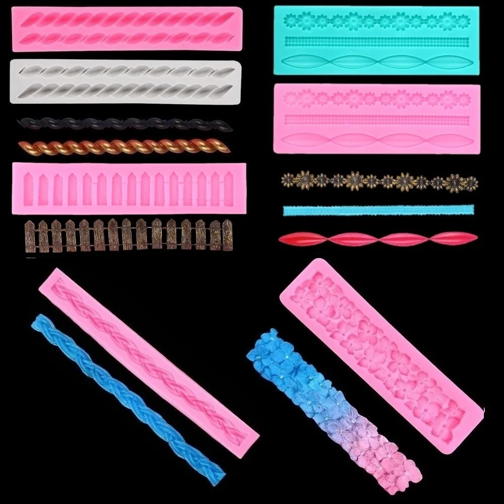 Diy Fondant Baking Mold Cake Decorating Lace Silicone Molds