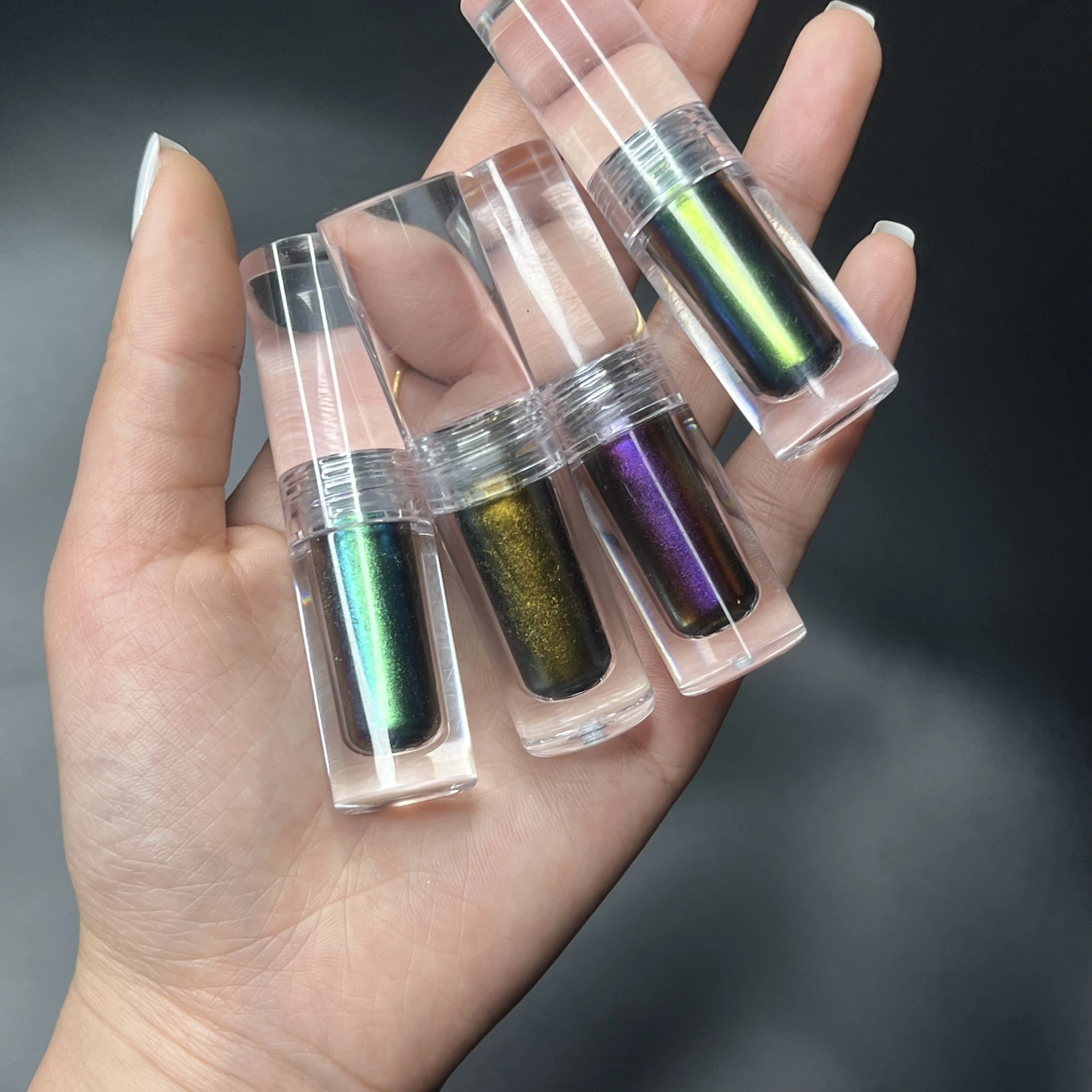 Cheap 6 Colors Chameleon Metal Glitter Dual Color Custom Liquid Color Changing private label makeup metallic eyeshadow pigment