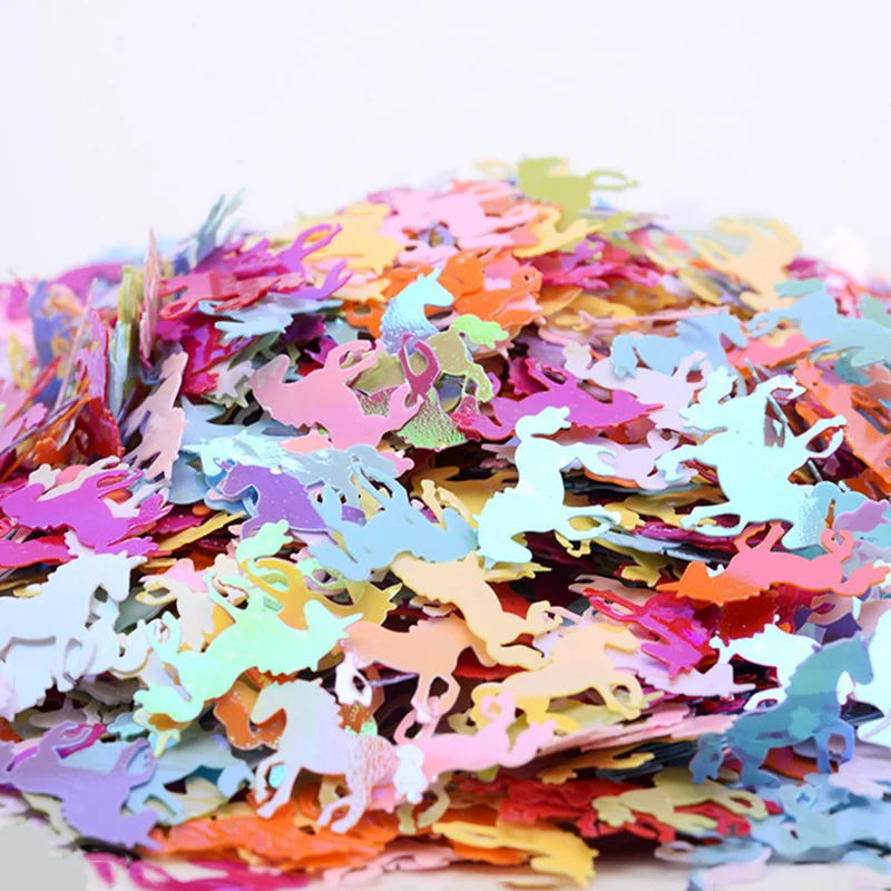 18 mm toys stationery Unicorn sequins DIY kids clothing accessories beaded sequin home decoration handmade bulk loose sequins