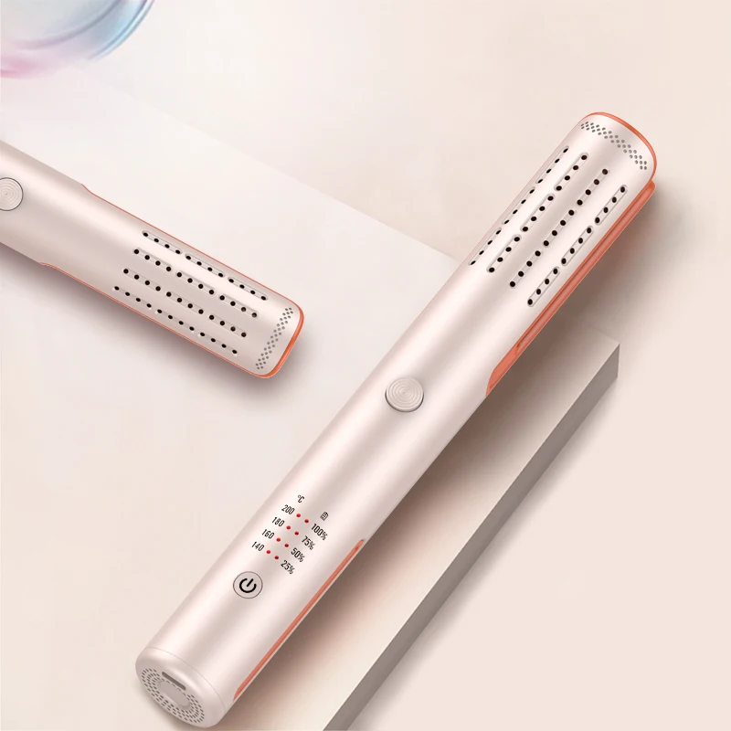 Factory New Launched USB Cordless Portable Mini Hair Straightener and Hair Curler Traveling Flat Iron Wireless Hair Iron