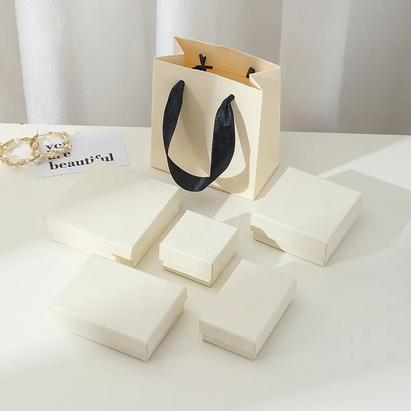 2024 Custom Logo Luxury Slide Out Box Foldable Kraft Cardboard Jewelry Gift Box Necklace Rectangular