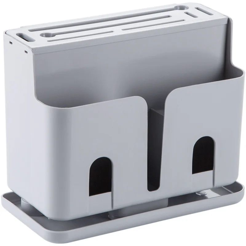 Kitchen Knife Storage Rack Household Multifunctional Shelf 2 in1 Plastic Holder Creative Knife Holder