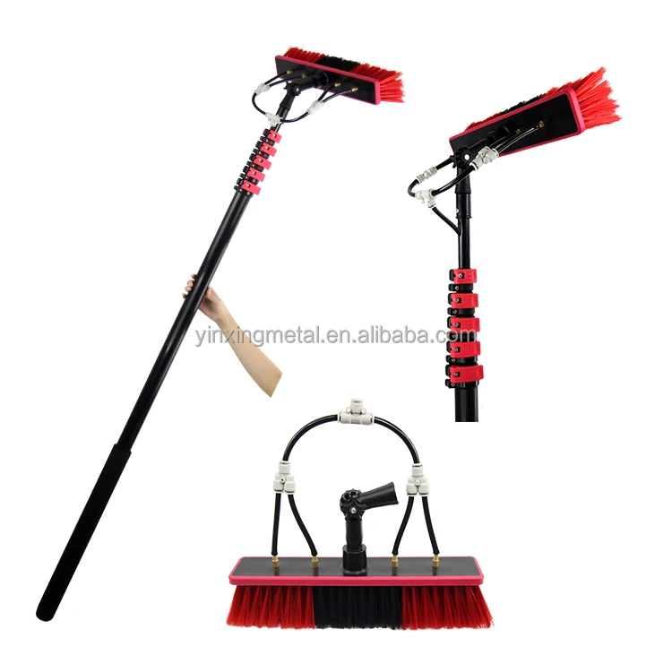 
Cleaning Brush with Long Handle 9m Pole Rotating Telescopic Waterproof Cleaning Brush for Solar Panel 