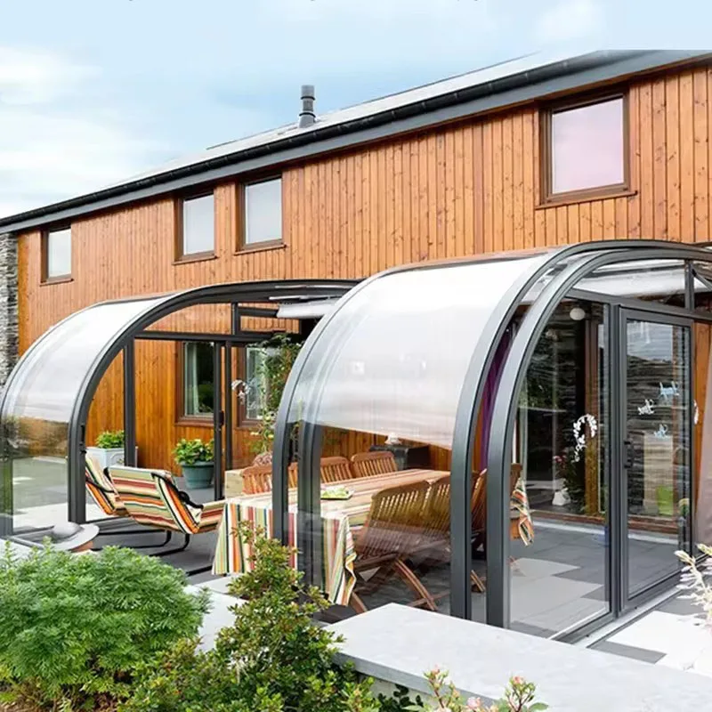 Waterproof Exterior Unitized Glass Curtain Wall System Tempered Roof for Sunrooms & Glass Houses Structural Window Wall