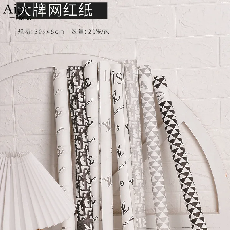 Aierflorist 30*45cm 20sheet/bag new fashion brands wrapping flower floral  wrapping paper For flower bouquet packaging