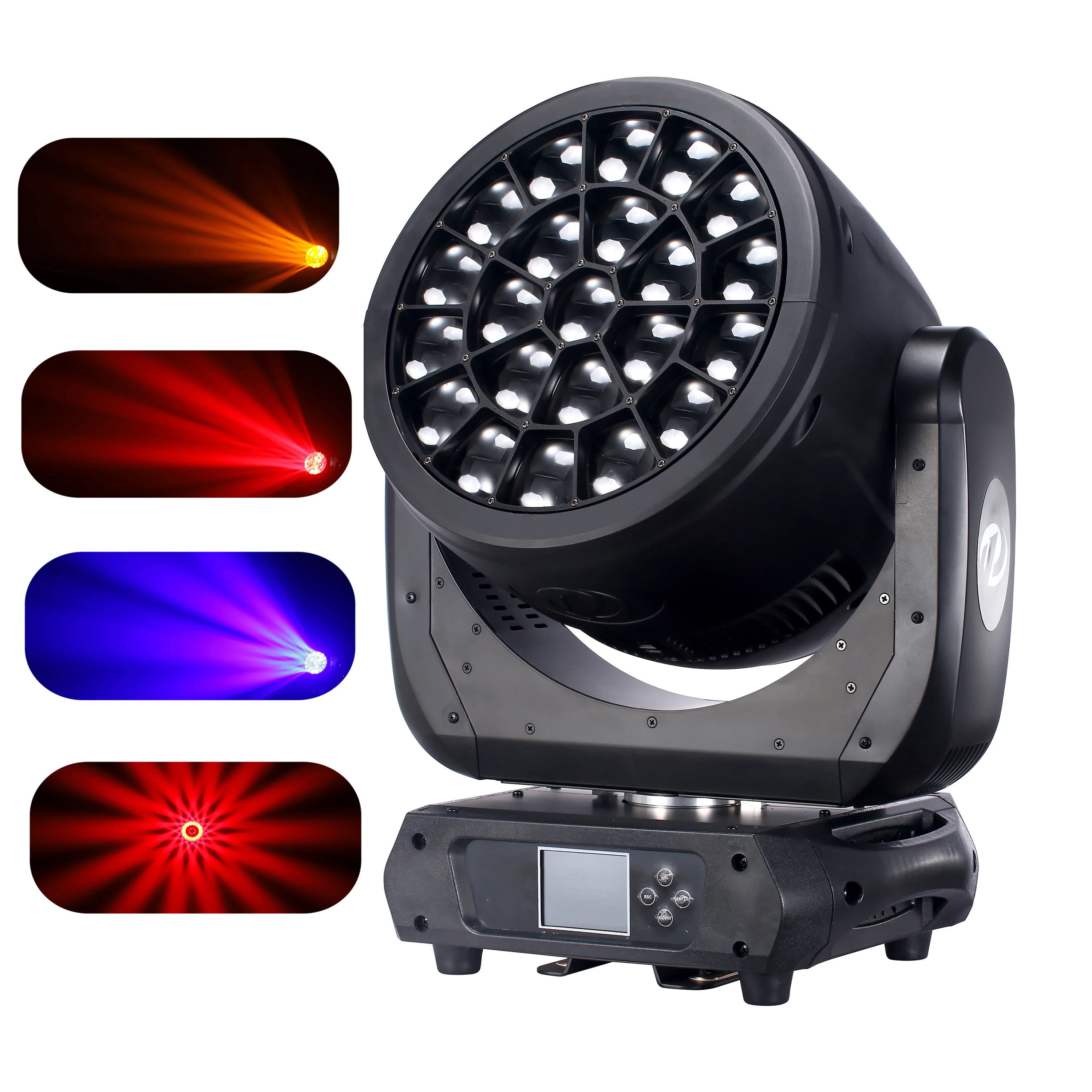 Super Dj Stage Wash Dmx RGBW 7 In 1 Zoom Pixel Led 22x 60w Bee Eye Beam Light Moving Head