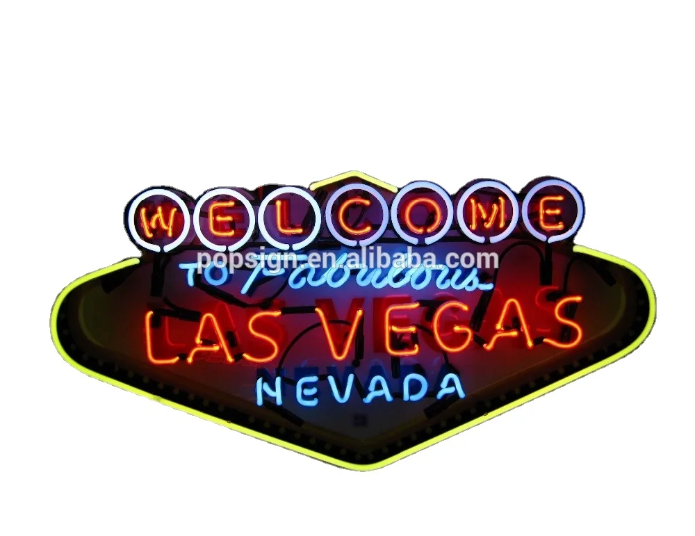 Oem china suppliers car garage glass custom neon sign vintage metal can las vegas neon light sign