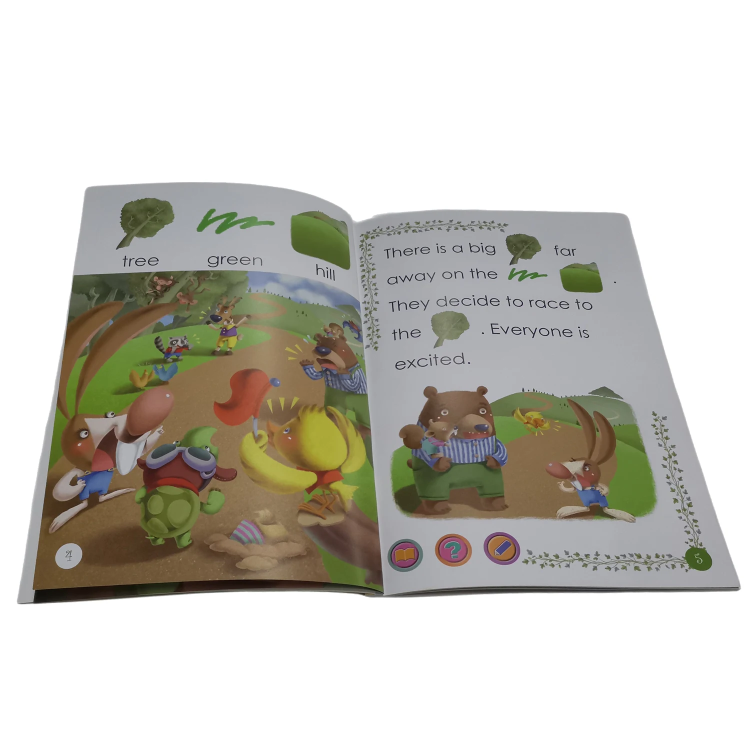English kids bedtime picture story audio book with digital pen of The Tortoise and the Hare