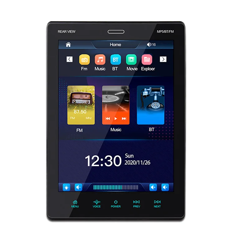 Cross-Border Car 9.5-Inch MP5 Player with Touch Plug-In Vertical Screen Stereo and GPS Functions FM AM Waves BT Connection