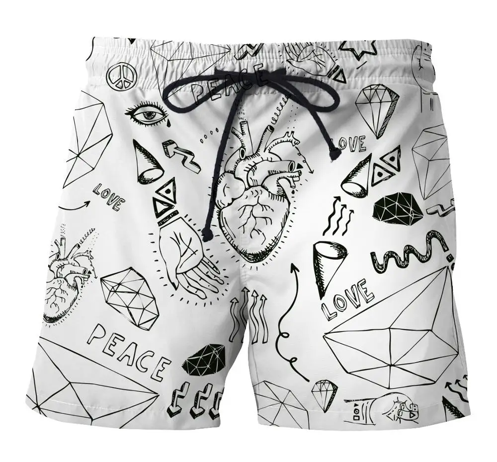 Men beach sublimated shorts printed beach short pants boardshorts surf shorts