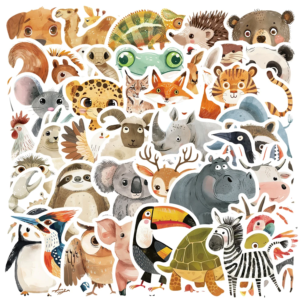 50pcs Cute Childrens Book Paintings Graffiti Stickers Diy Phone Case Scrapbook Water Cup Diary Waterproof Decoration Toy Sticker