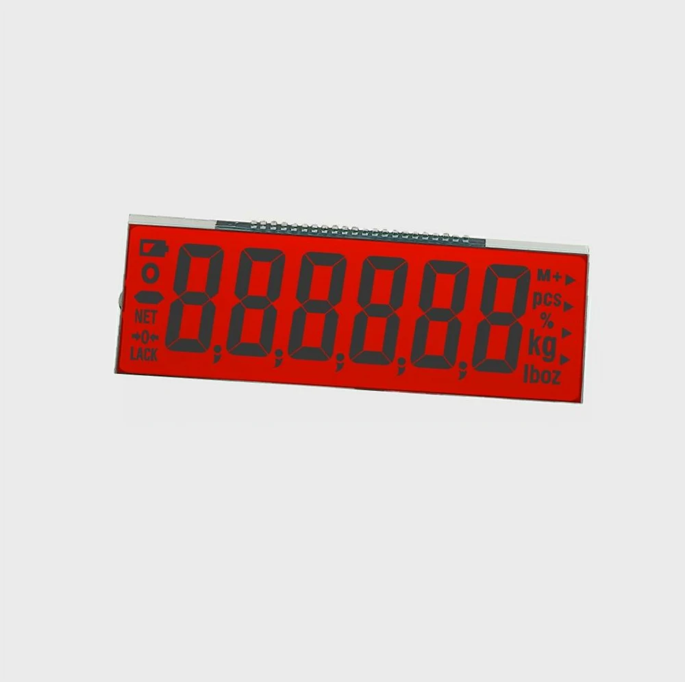 Монохромный 7-сегментный ЖК-Дисплей tn htn stn va с высокой контрастностью 4 5 6 7 цифр металлический штырь ЖК-дисплей настройкой