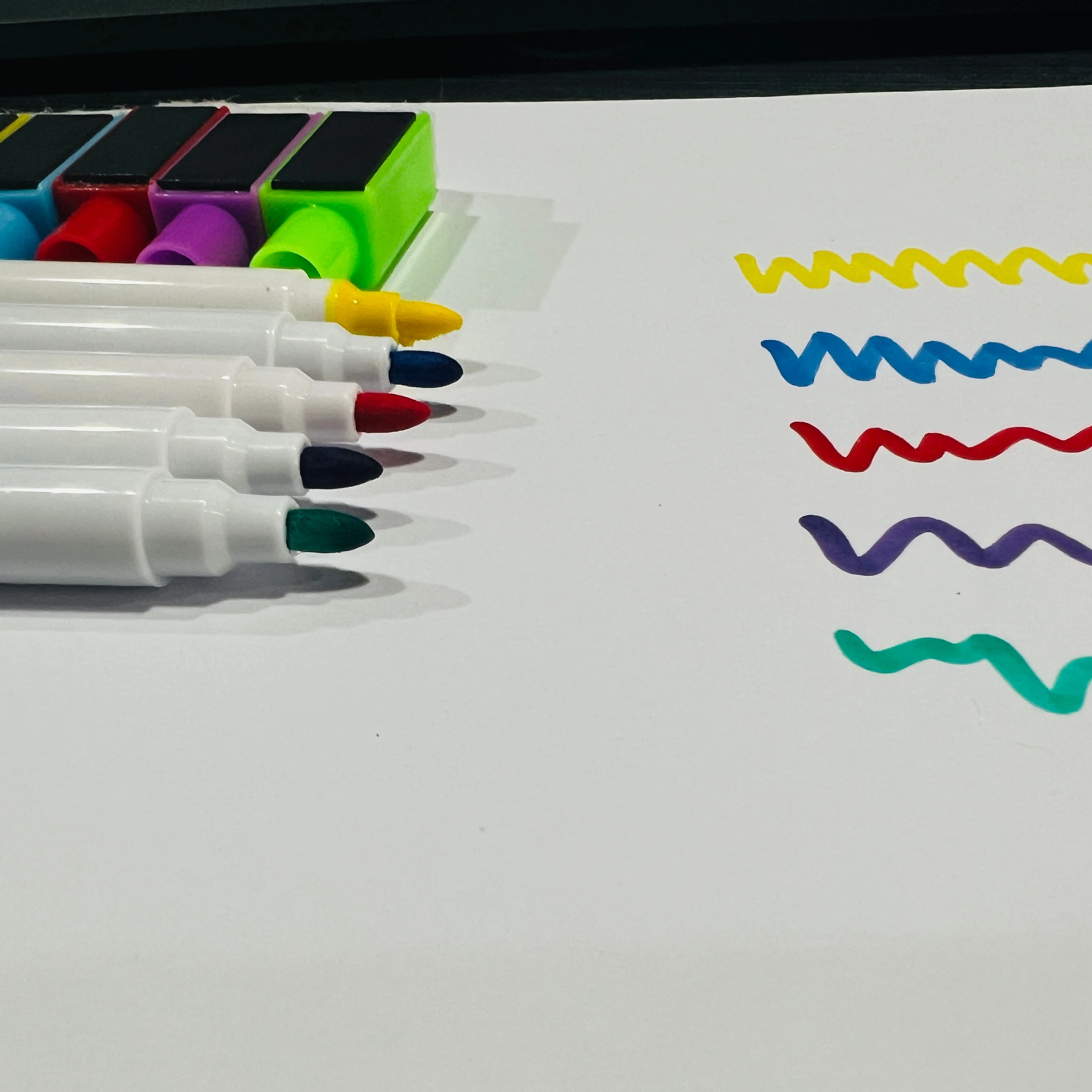 Board Marker Pen Back to School Magnetic Erasable White Pantone Black Custom Red Blue Logo Item Packing Packaging Office Color